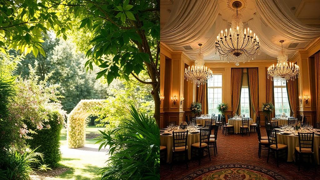 Nuntă în Natură vs Nuntă în Sală 2026: Comparație Completă