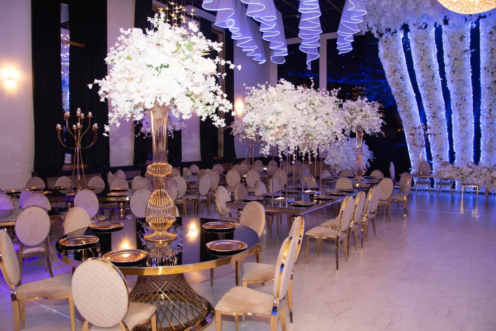 Pedros Grande Royal Ballroom, sala pregătită pentru nuntă — locație de evenimente în București